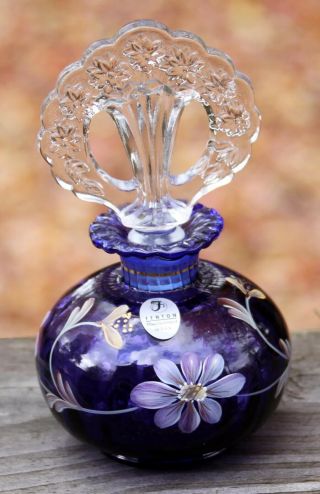 Vintage Fenton Royal Purple Hp Ltd Ed Perfume Bottle