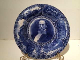 Rowland And Marsellus Staffordshire 10 " Plate,  Charles Dickens
