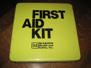 Marion Health And Safety Metal First Aid Kit With Hinged Hanger
