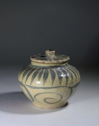 Antique Chinese Lidded Jar Ming Dynasty With Certificate