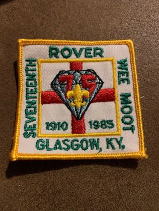 Boy Scout Explorer Rover Wee Moot 1985 Glasgow,  Ky 75th 1910 - 1985 6046ee