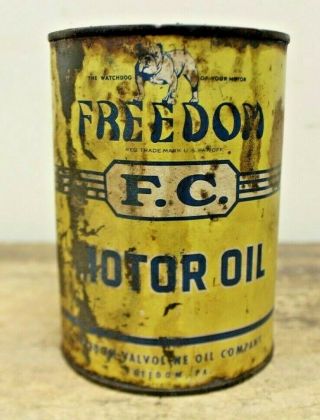 Vintage Freedom Quart Motor Oil Can