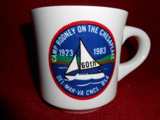 Camp Rodney On The Chesapeake 1983 60th Anniversary Mug Del - Mar - Va Bsa Sm24