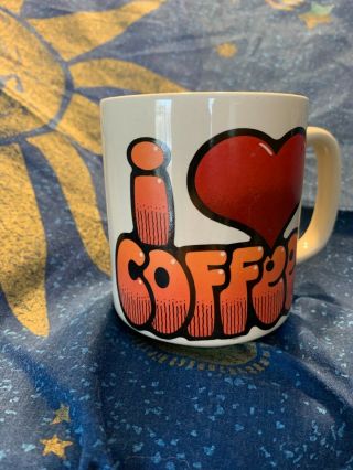 Vintage I Heart Coffee Mug Tea Cup 1983 C.  M.  Paula Co.