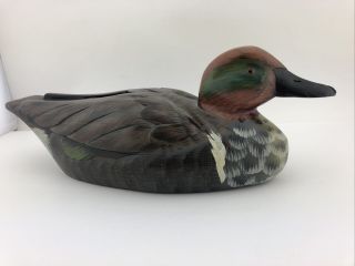 Vintage Hand Carved & Painted Wooden Duck Decoy Wood Duck