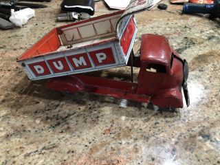 Vintage Marx Steel Tin Litho Toy Dump Truck Wyandotte
