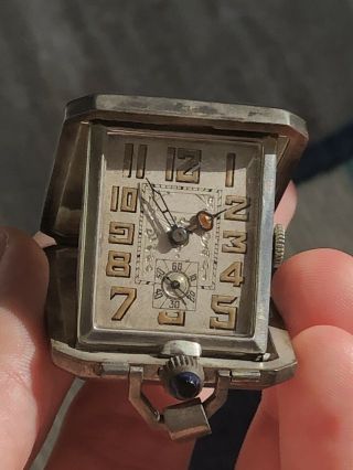 Levy - Wander Sterling Silver 925 Vintage Pocket Watch Pendant Travel Clock