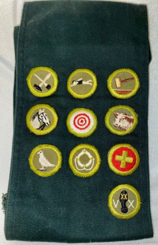 Vintage Boy Scouts BSA Misc Items Sash w/Patches,  Hats,  Leggings 2