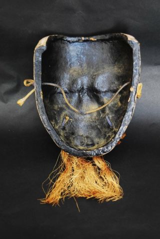 Japanese Antique Okina Omen Mask カ (b102) 2
