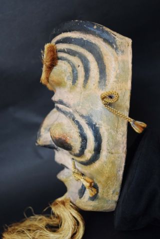 Japanese Antique Okina Omen Mask カ (b102) 3
