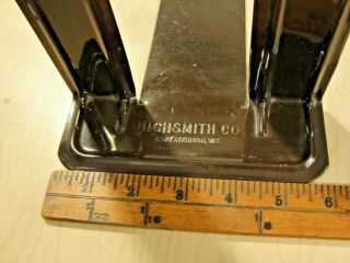 VINTAGE Heavy Gauge GAYLORD 169,  163,  Highsmith Metal Library Bookends.  MCM 3