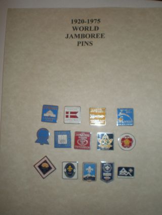 1920 - 1975 World Jamboree Pin Set
