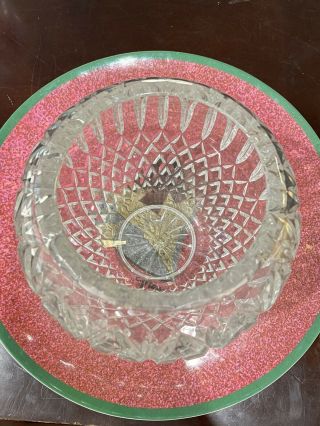 Vintage Large Round Waterford Cut Crystal Rose Bowl in Lismore Pattern 3
