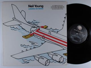 Neil Young Landing On Water Geffen Lp Vg,  Promo