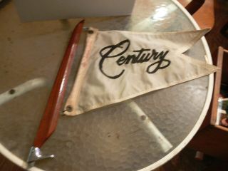Vintage Century Boat Rear Flag And Holder This An