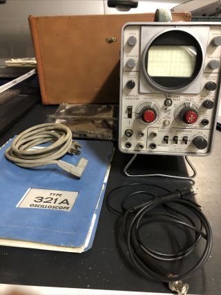 Vintage Tektronix Oscilloscope,  Type 321,  Cord Case And More