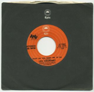 Lou Courtney What Do You Want Me To Do/beware 7 " 1973 Epic Ex,