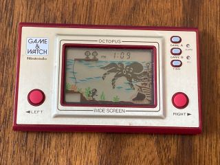 Nintendo Game And Watch Octopus Oc - 22 Handheld Vintage