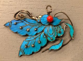 Qing Dynasty Kingfisher Feather Hair Ornament