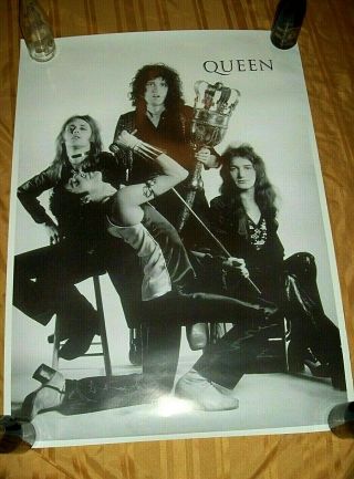 Queen Poster Rare Vintage A Day At The Races Lp Freddie Mercury Ii News Of World