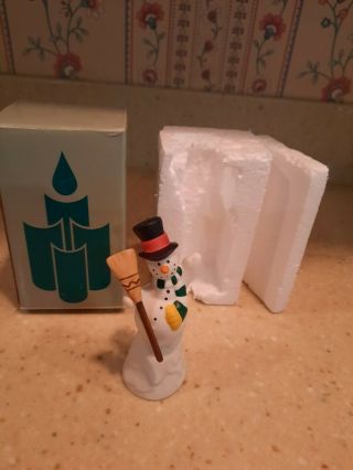 Partylite Snowman Candle Snuffer Porcelain