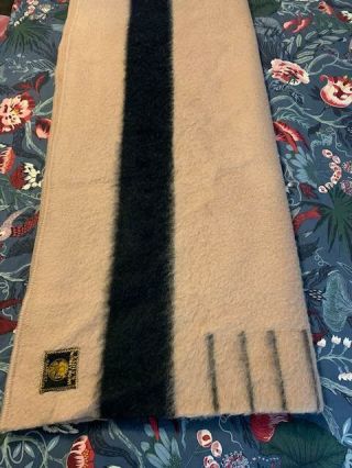 Vintage Early’s Witney Point Brown Wool W/ Black Stripe 4 Points Blanket 90x78