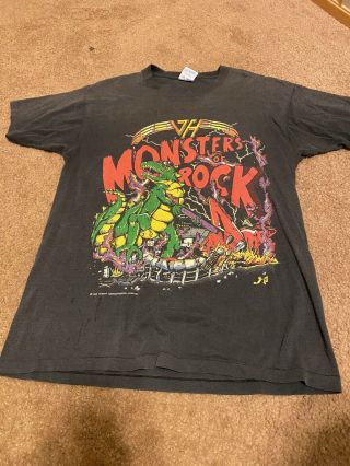 Van Halen Monsters Of Rock 1988 Concert Shirt Large Faded Vintage Rare