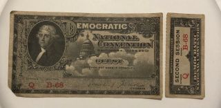 1912 Democratic National Convention Official Guest Ticket - Wilson Year