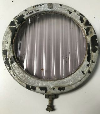 1920’s Vintage Cadillac Bausch & Lomb Headlight Lens And Bezels 2