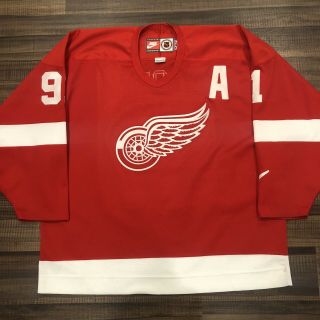 Nike Sergei Fedorov Detroit Red Wings Nhl Hockey Jersey Vintage Red Away Xxl 2xl