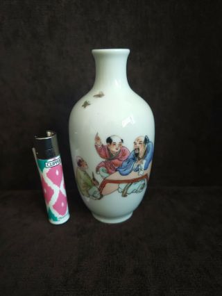 Vintage Chinese Republic Period Famille Rose Vase