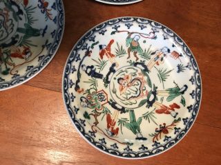 Antique Set Of 3 Chinese 8” Imari Or Satsum Style porcelain plates Ex Cond. 2