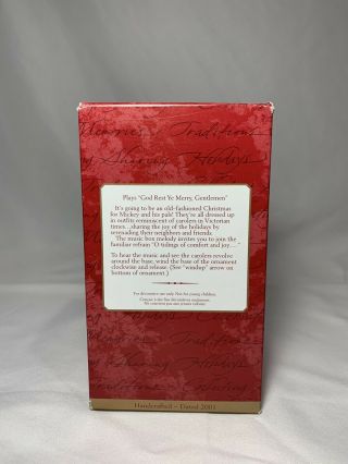 HALLMARK DISNEY ' S MERRY CAROLERS 2001 MAGIC CHRISTMAS ORNAMENTS MICKEY MOUSE 3