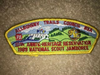 Boy Scout Allegheny Trails Camp Heritag Council Jsp 1989 National Jamboree Patch
