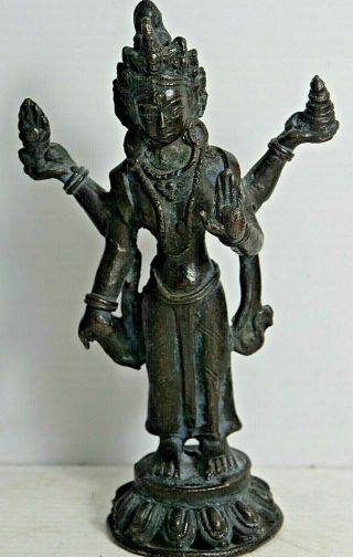 Very Fine Quality Early Bronze Model Of Shiva Extremely Rare L@@k S