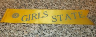 Vintage==american Legion Auxiliary==girls State==yellow Ribbon==