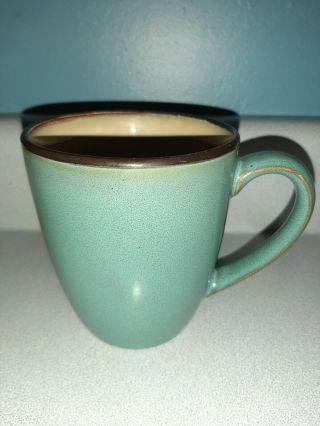 Pier 1 Imports Teal Reactive Stoneware Coffee Mug Cup