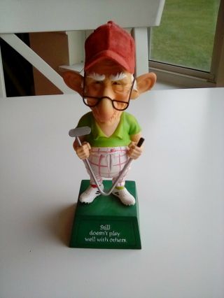 Vintage Coots Golfer 4966 Figurine Bobble Head Old Man Westland