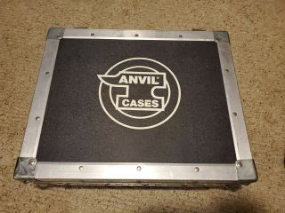 Vintage Anvil Cases Steel Metal Carrying Brief Case 17.  5 X 13.  5 X 4.  5 Inches