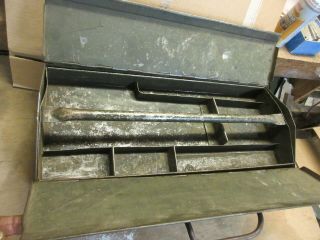 vintage ww2 military ham.  met.  prods.  co.  tool box & tray rare USA ohio rat rod 3