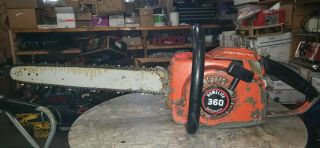Vintage Homelite 360 Automatic Chain Saw Project Runs Has Bad Intake Boot