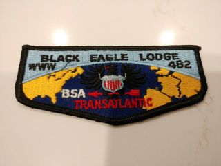 Black Eagle Lodge 482 Globe Background (rounded Shield)