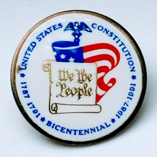 Dar Lapel Pin We The People United States Constitution Bi - Centennial Patriotic