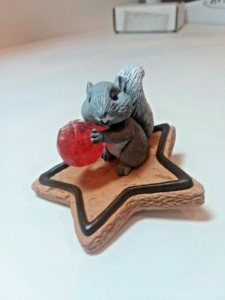 Hallmark 1988 Sweet Star Clip - On Ornament Squirrel On Cookie Vintage No Box