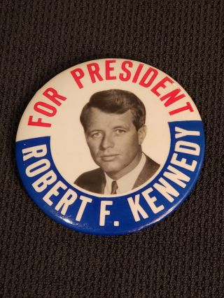 Robert F.  Kennedy For President 1968 Campaign Vintage Pinback Button