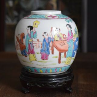 Antique Chinese Porcelain Tea / Ginger Jar Late Qing Early Republic 250