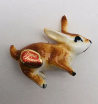 Vintage Bone Chinamini Miniature Bunny Rabbit Figurine