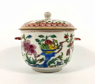 Chinese Porcelain Bowl And Cover.  Famille Rose,  Qianlong Period,  C.  1740.