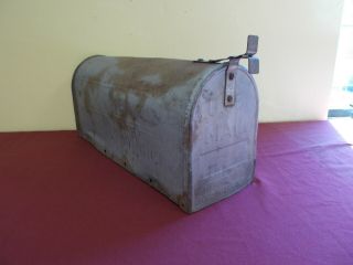 Vintage Farm House Mail Box Galvinized Primitive Rustic Rural Steel Patina