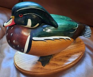 Ducks Unlimited Carved Wood Duck Drake Special Edition 1996 - 97